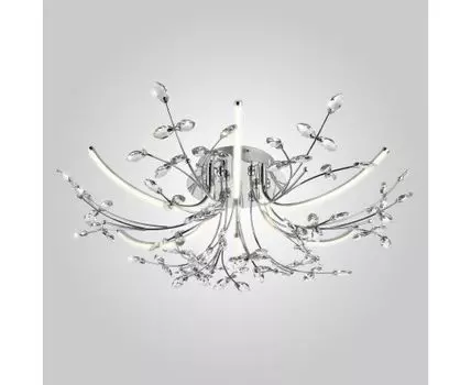 Светодиодная люстра с хрусталем 90037/6 хром