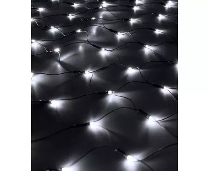 Светодиодная Сеть 2 x 2 м Белая 24В, 256 LED, Провод Черный ПВХ, IP54