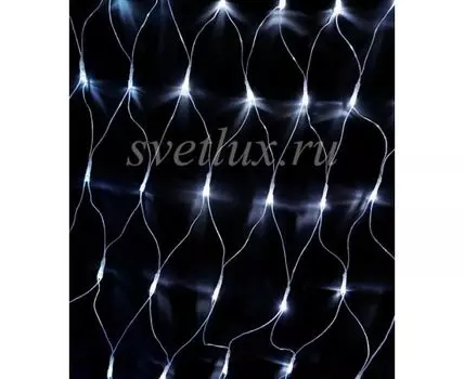 Светодиодная Сеть 2 x 3 м Белая Модульная 220В, 384 LED, Провод Прозрачный ПВХ, IP54