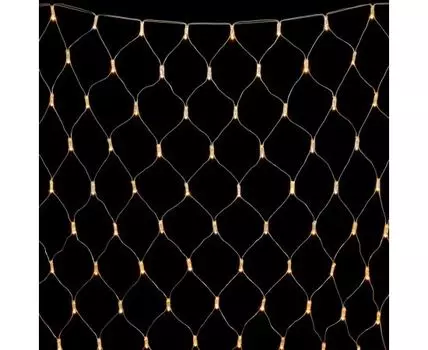 Светодиодная Сеть с Колпачком 2 x 2 м Тепло-Белая 220В, 256 LED, Провод Прозрачный ПВХ, IP65