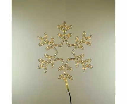 Светодиодная Снежинка 0,5м Тепло-Белая, Дюралайт на Металлическом Каркасе, IP54