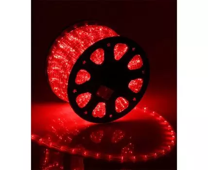 Светодиодный Дюралайт 13 мм Красный, 36 LED/м, Свечение 180град., IP54, Бухта 100м