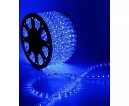 Светодиодный Дюралайт 13 мм Синий, 36 LED/м, Свечение 180град., IP54, Бухта 100м