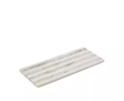 Sylara Большая сервировочная доска серый и белый мрамор
