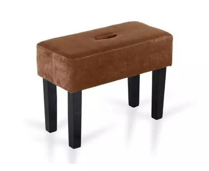 Табурет мягкий Handy (светло-коричневый, 51, Ткань FurorPlus cocoa brown, Ножки черные)
