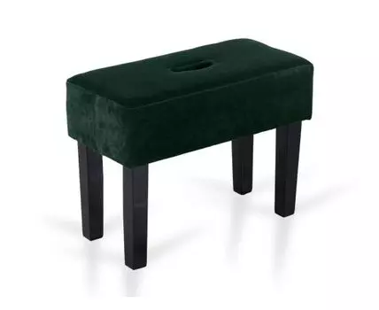 Табурет мягкий Handy (темно-зеленый, 51, Ткань FurorPlus moss, Ножки черные)