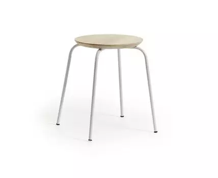 Табурет Nax белый металл дерево