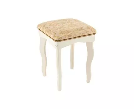 Табурет Орфео бежевый (хром, белый, 11)