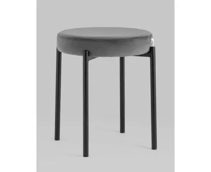 Табурет Рио велюр тёмно-серый