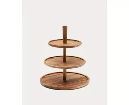 Teppa Поднос сервировочный трехъярусный из акации