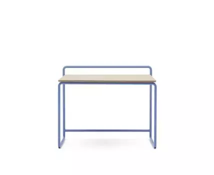 Tinn Письменный стол из ясеневого шпона с синей металлической конструкцией, 75 x 45,5