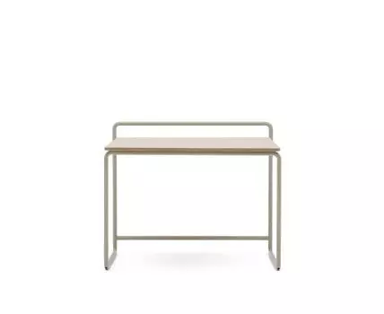 Tinn Письменный стол из ясеневого шпона с бежевой металлической конструкцией, 75 x 45,5