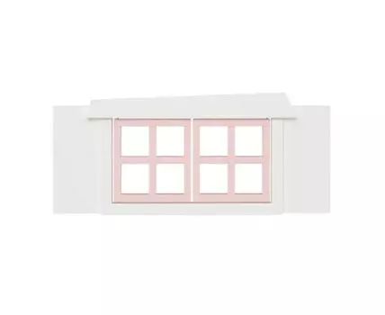 Торцевая панель "Шале" с окошком нижняя (Белый)