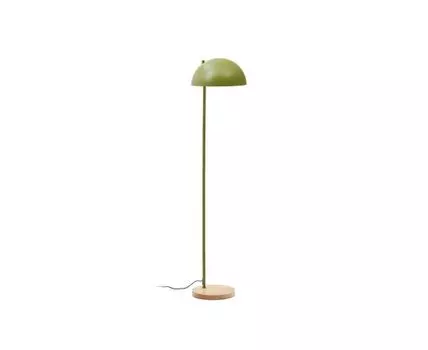 Торшер Catlar из ясеня и металла, окрашенный в зеленый цвет