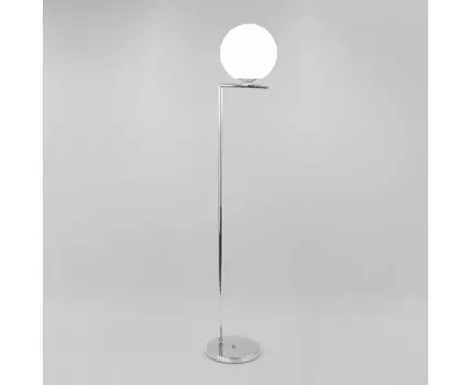 Напольный светильник со стеклянным плафоном 01083/1 хром