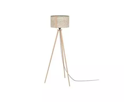 Торшер HONTONGAS, 1X25W (E27), H1500, дерево, сталь, коричневый, черный, 390326