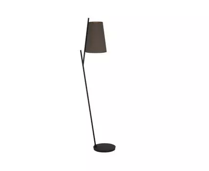 Торшер PETROSA, 1X40W (E27), H1740, сталь, черный/текстиль, капучино, 390197