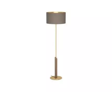 Торшер SANTANDRIA, 1X40W (E27), H1600, сталь, дерево, матовая латунь, 390338