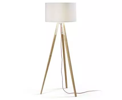 Торшер Uzagi белый и дерево