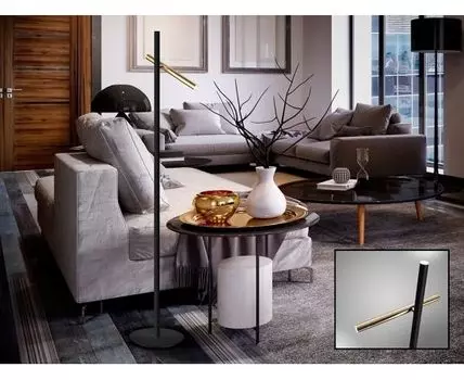 Торшер Varas 2L золотой/ черный