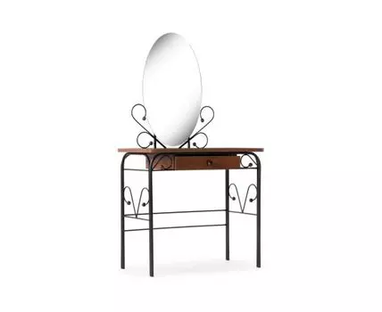 Туалетный столик Клео 3 черный / орех (золотистый, белый, 23)