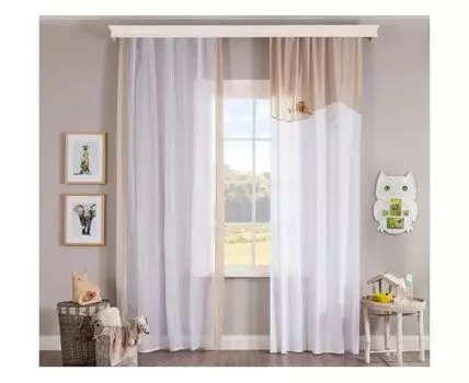 Тюль NATURA BABY (белый, бежевый, 160)