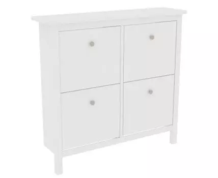 Тумба 04 Кантри с четырьмя откидными полками , массив сосны, цвет белый