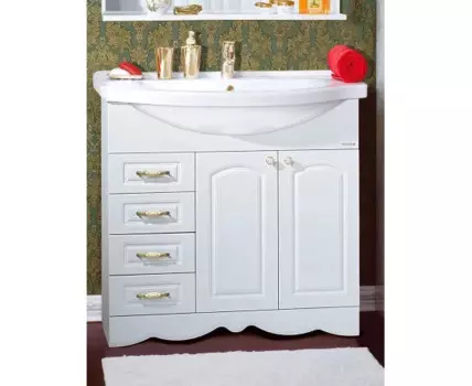 Тумба АННА 90 ПВХ белый (д/рак. Эльбрус 90)