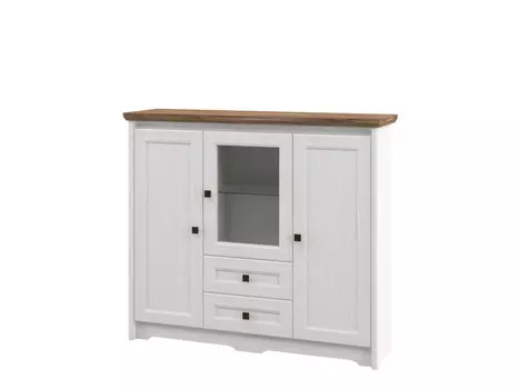 Тумба Кантри широкая комбинированная с 2 ящиками 3 двери
