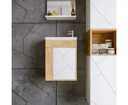 Тумба КРИСТАЛЛ 40 (д./рак. Комо 40) Белая (универсальная)