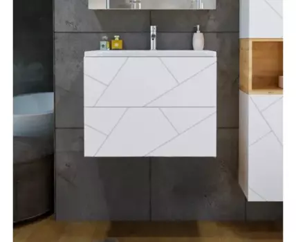 Тумба КРИСТАЛЛ 70 (д./рак. Комо 70) Белая