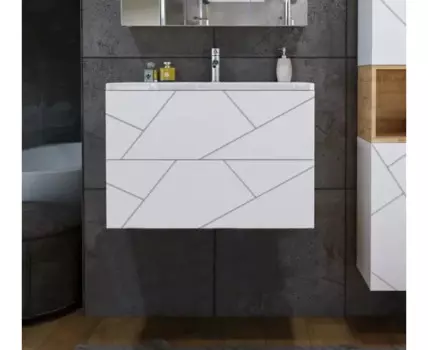 Тумба КРИСТАЛЛ 80 (д./рак. Комо 80) Белая