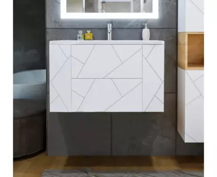 Тумба КРИСТАЛЛ 90 (д./рак. Alba 90) Белая