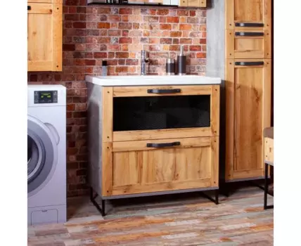 Тумба ЛОФТ 80 метрополитен грей (д/рак. Mario 80)