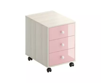 Тумба Play (42, Ясень Коимбра, Розовый глянец)
