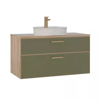 Тумба под раковину ORKA Salerno 100 подвесная, цвет Sardinia, ручки золото