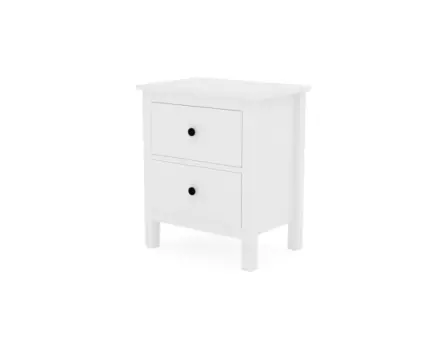 Тумба с двумя ящиками Ф-156.14 из массива сосны, цвет белый