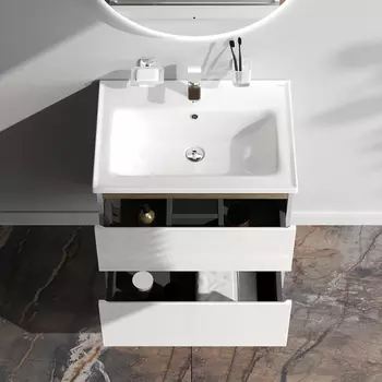 Тумба с раковиной 65 AM.PM X-Joy M85AFHX0652WG подвесная белый глянец