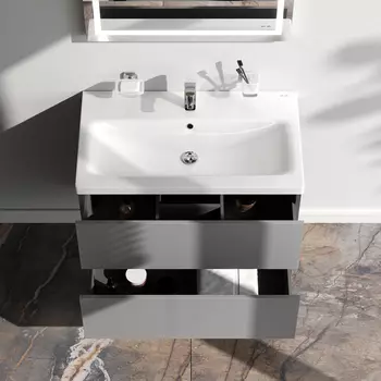 Тумба с раковиной 75 AM.PM Gem S M91FSX0752OF напольная на ножках под дерево светлый дуб