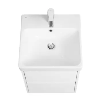 Тумба с раковиной Aquaton Сканди 45 белый матовый, белый глянец, 1A251601SD010
