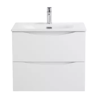 Тумба с раковиной BelBagno Marino-cer-n 60 см MARINO-CER-N-600-2C-SO-BO-P bianco opaco, матовая