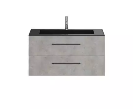 Тумба с раковиной Creto Ares Beton 100 black