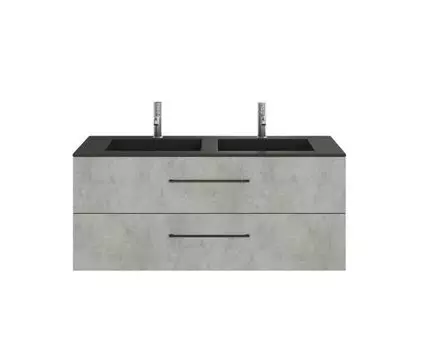 Тумба с раковиной Creto Ares Beton 120 black