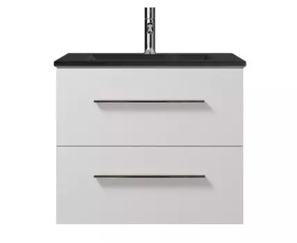 Тумба с раковиной Creto Ares White 60 black