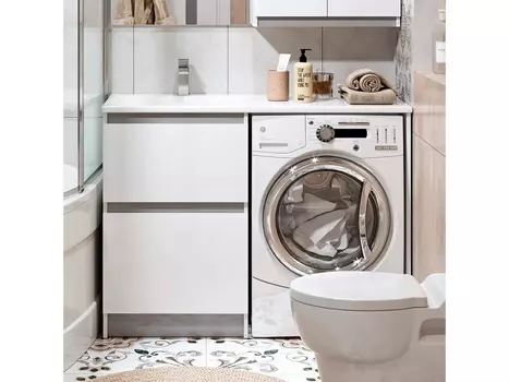 Тумба с раковиной Soft Silver 120