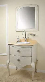 Тумба с раковиной Timo Ellen 70 H-V серебро патина, крема нова