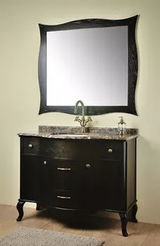 Тумба с раковиной Timo Vilma 110 M-VR черный, патина золото