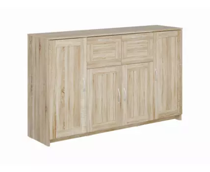 Тумба СИРИУС четырехдверная, с двумя выдвижными ящиками, цвет Дуб Сонома
