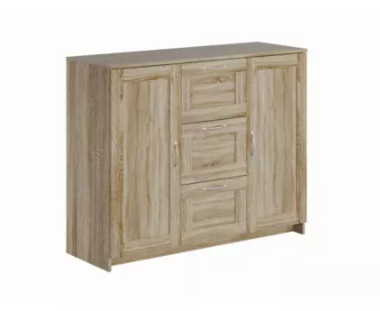 Тумба СИРИУС двухдверная с тремя ящиками, цвет Дуб Сонома