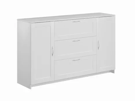 Тумба СИРИУС двухдверная, с тремя выдвижными ящиками, цвет белый